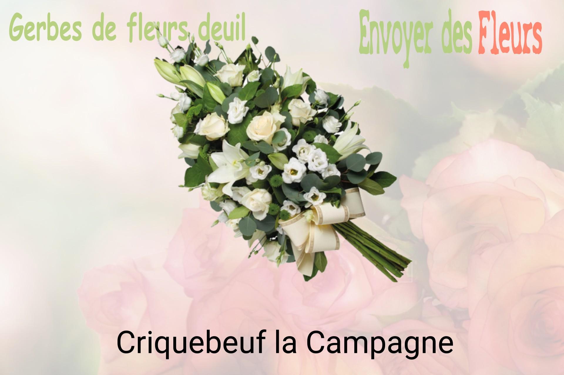 Gerbe de fleurs de deuil livrée à Criquebeuf-la-Campagne